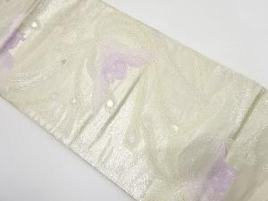 アンティーク　鳳凰に花模様織り出し袋帯（着用可）